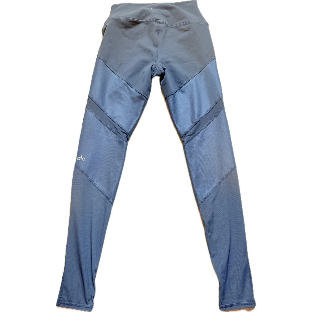 Alo Yoga Mesh High Waist Leggings Slate Gray Small W5485R